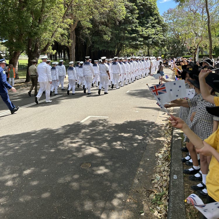 Marching Navy parade